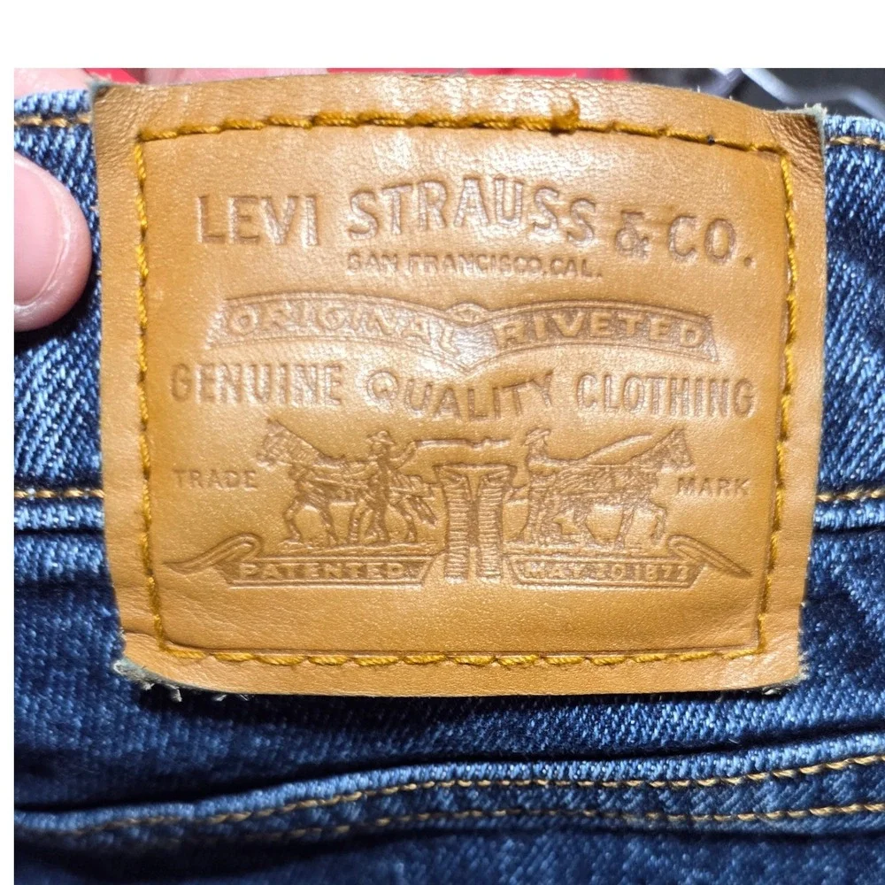 Levi's Ribcage Bell Jeans Womens 27 Blue Big E High Rise Flare Raw Hem 00088